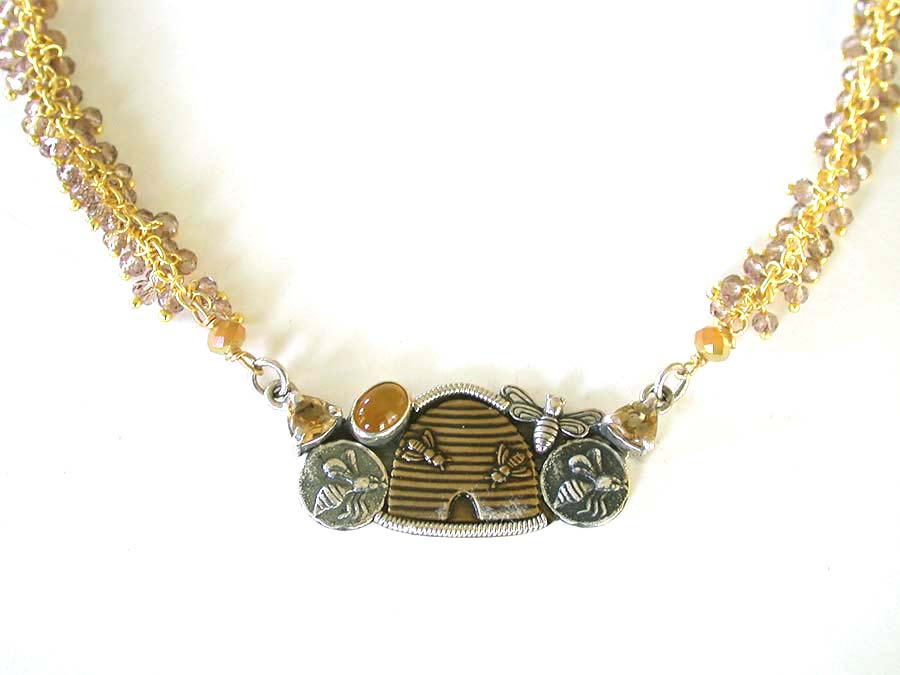 Amy Kahn Russell Online Trunk Show: Citrine, Topaz, Bronze and Sterling Silver Necklace | Rendezvous Gallery