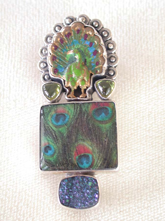 Amy Kahn Russell Online Trunk Show: Enamel, Vesuvanite, Tile and Drusy  Pin/Pendant | Rendezvous Gallery