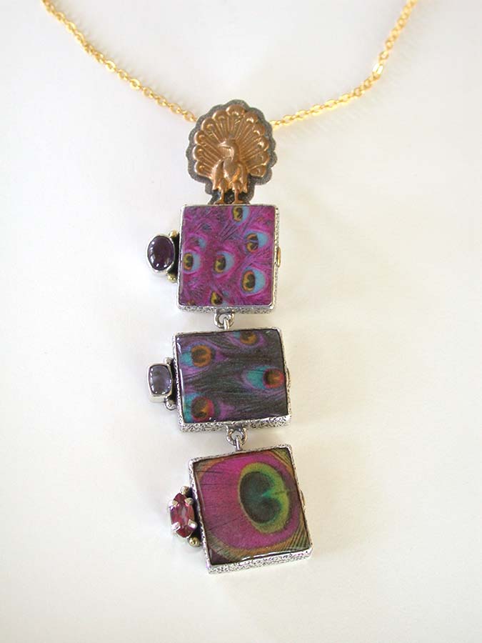 Amy Kahn Russell Online Trunk Show: Hand Made Tile and Gemstone Necklace | Rendezvous Gallery