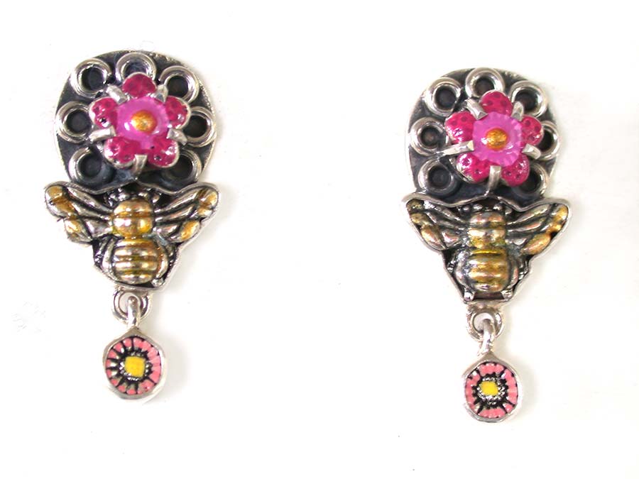 Amy Kahn Russell Online Trunk Show: Cloisonne Enamel and Brass Post Earrings | Rendezvous Gallery