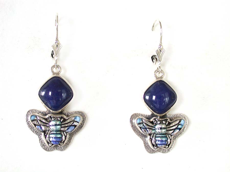 Amy Kahn Russell Online Trunk Show: Lapis Lazuli and Sterling Silver Earrings | Rendezvous Gallery