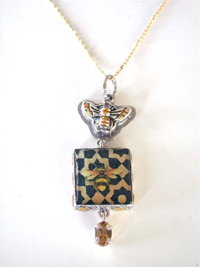Amy Kahn Russell Online Trunk Show: Hand Made Tile and Citrine Necklace | Rendezvous Gallery