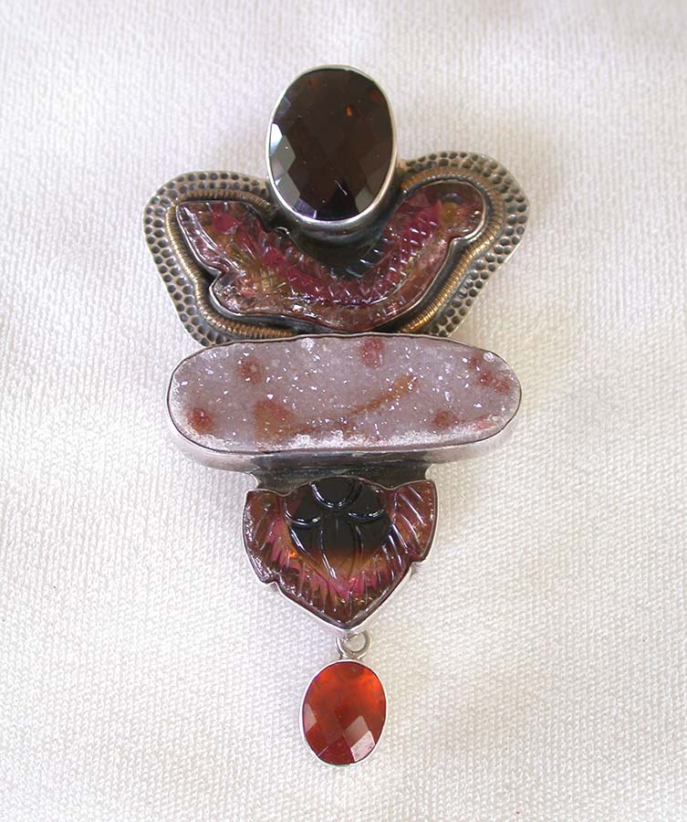Amy Kahn Russell Online Trunk Show: Quartz, Tourmaline and Drusy Pin/Pendant | Rendezvous Gallery