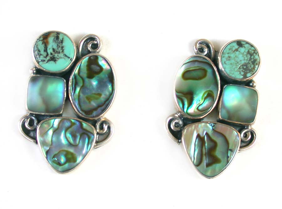 Amy Kahn Russell Online Trunk Show: Abalone Post Earrings | Rendezvous Gallery