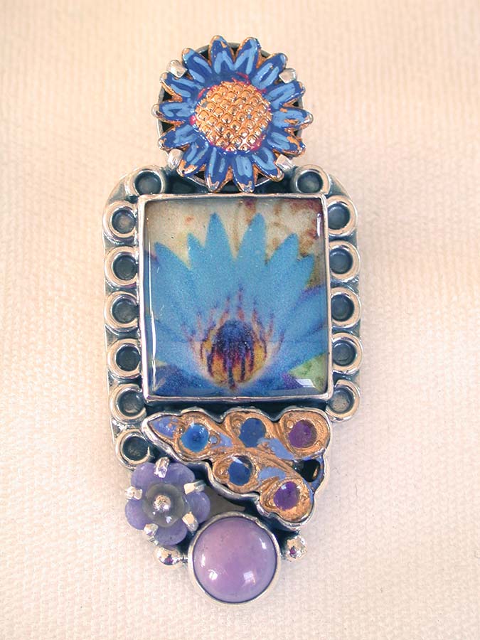 Amy Kahn Russell Online Trunk Show: Cloisonne Enamel, Hand Made Tile and Phosphosidersite Pin/Pendant | Rendezvous Gallery