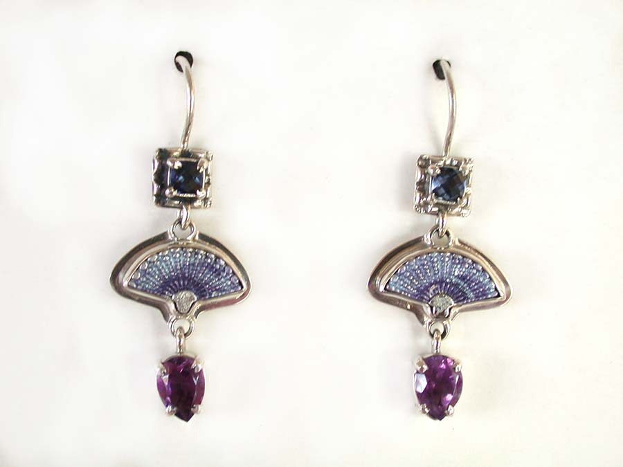 Amy Kahn Russell Online Trunk Show: Amethyst and Cloisonne Enamel Earrings | Rendezvous Gallery