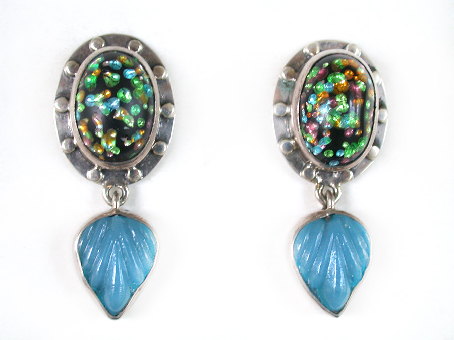 Amy Kahn Russell Online Trunk Show: Vintage Glass Post Earrings | Rendezvous Gallery
