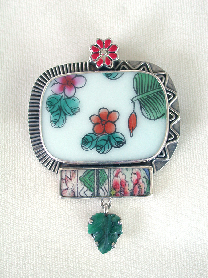 Amy Kahn Russell Online Trunk Show: Enamel, Painted Porcelain, Art Tile and Jade Pin/Pendant | Rendezvous Gallery