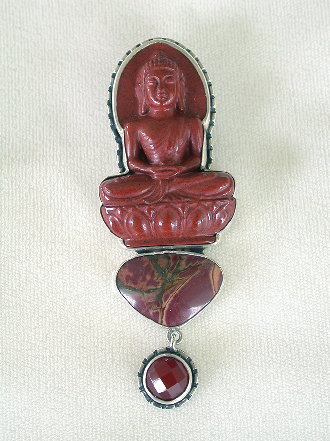 Amy Kahn Russell Online Trunk Show: Hand Carved Jasper and Carnelian Pin/Pendant | Rendezvous Gallery