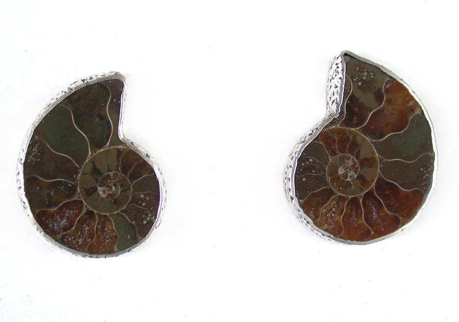 Amy Kahn Russell Online Trunk Show: Ammonite Clip Earrings | Rendezvous Gallery