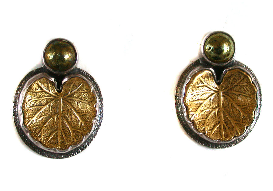Amy Kahn Russell Online Trunk Show: Chalco Pyrite and Brass Clip Earrings | Rendezvous Gallery