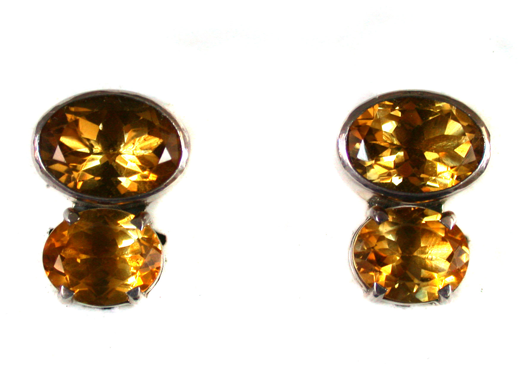 Amy Kahn Russell Online Trunk Show: Faceted Citrine Clip Earrings | Rendezvous Gallery