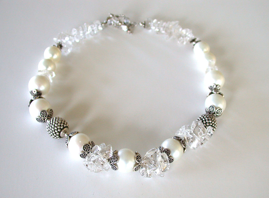 Amy Kahn Russell Online Trunk Show: Crystal and Mabe Shell Pearl Necklace | Rendezvous Gallery