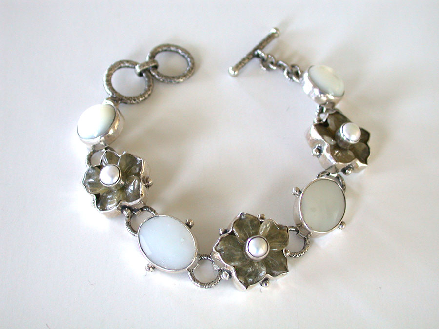 Amy Kahn Russell Online Trunk Show: Mother of Pearl, Moonstone and Agate Bracelet | Rendezvous Gallery