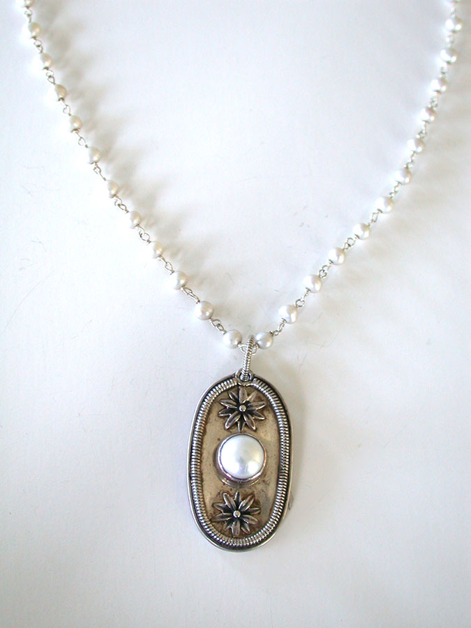 Amy Kahn Russell Online Trunk Show: Freshwater Pearl and Sterling Necklace | Rendezvous Gallery