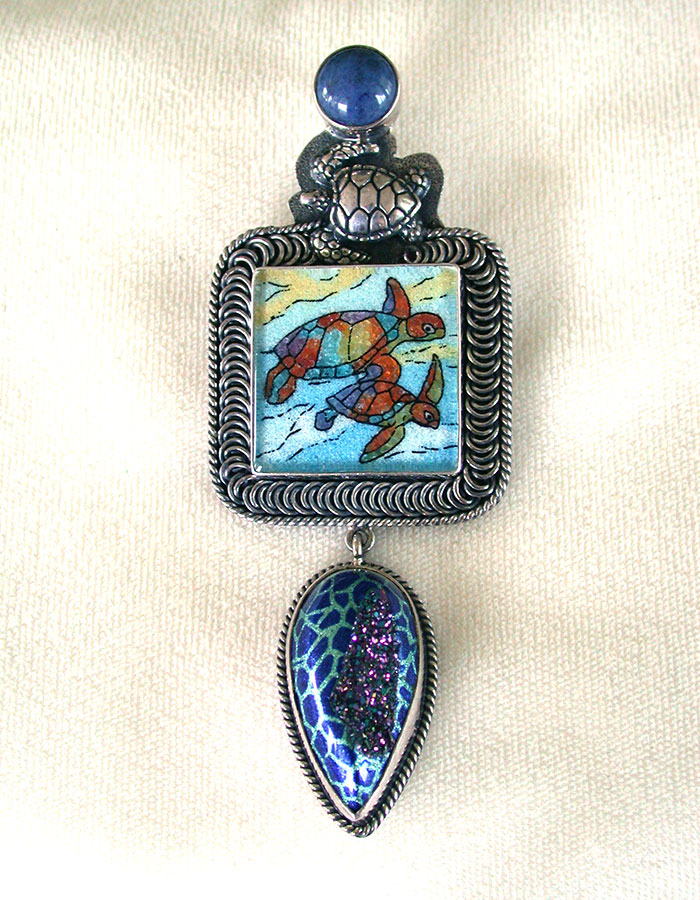 Amy Kahn Russell Online Trunk Show: Sodalite, Gemstone Mosaic and Drusy Pin/Pendant | Rendezvous Gallery
