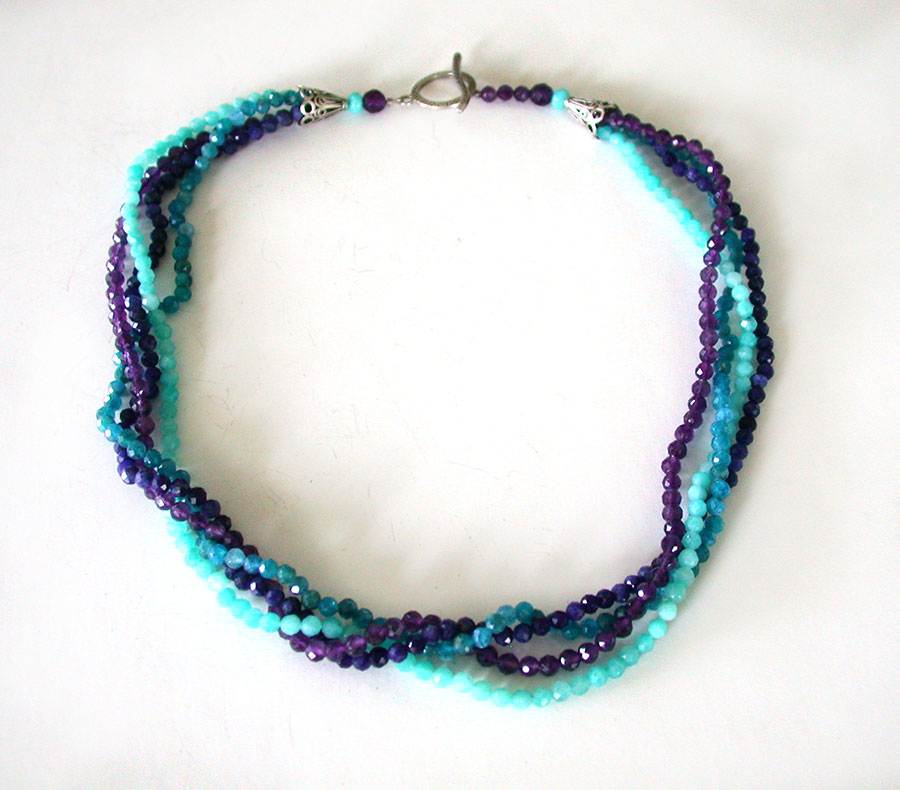Amy Kahn Russell Online Trunk Show: Lapis Lazuli, Amazonite, Amethyst and Apatite Necklace | Rendezvous Gallery