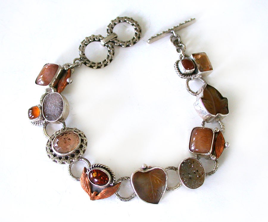 Amy Kahn Russell Online Trunk Show: Hessonite, Amber, Carnelian and Sun Stone Bracelet | Rendezvous Gallery