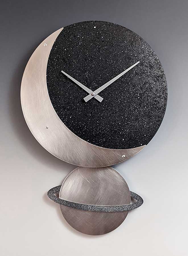 Leonie Lacouette: Celeste Wall Clock w/Steel Planet | Rendezvous Gallery