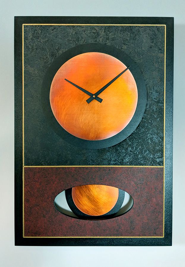 Leonie Lacouette: Walid (Red) Pendulum Wall Clock | Rendezvous Gallery