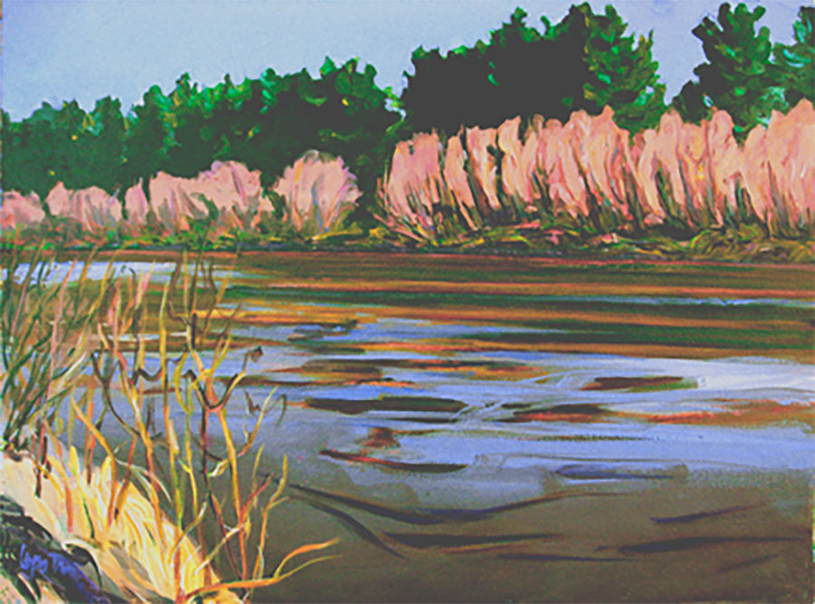 Carol Lopatin: Salt Cedars on Rio Grande | Rendezvous Gallery