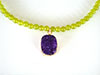 Drusy & Lime Green Jade Necklace